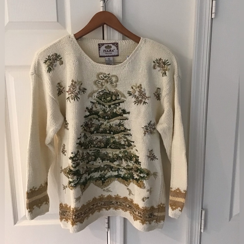 Tiara petites Christmas tree sweater